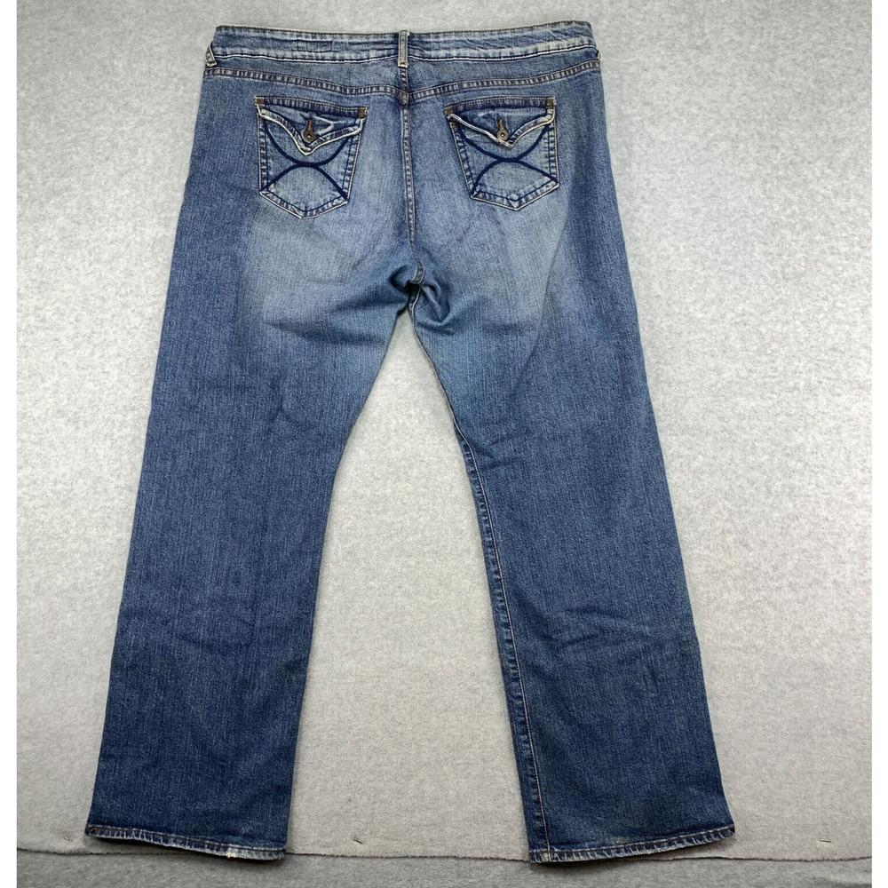 dELiAs Reese Bootcut Flap Rear Pocket Denim Jeans Blue Womens Size 19/20 90s Y2K - Picture 2 of 12